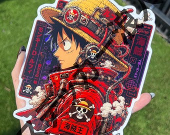 Sticker geïnspireerd op Luffy One Piece