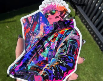Op Gojo Jujutsu Kaisen geïnspireerde sticker