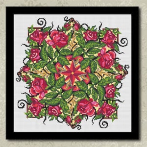 Rose Medallion Cross Stitch Chart