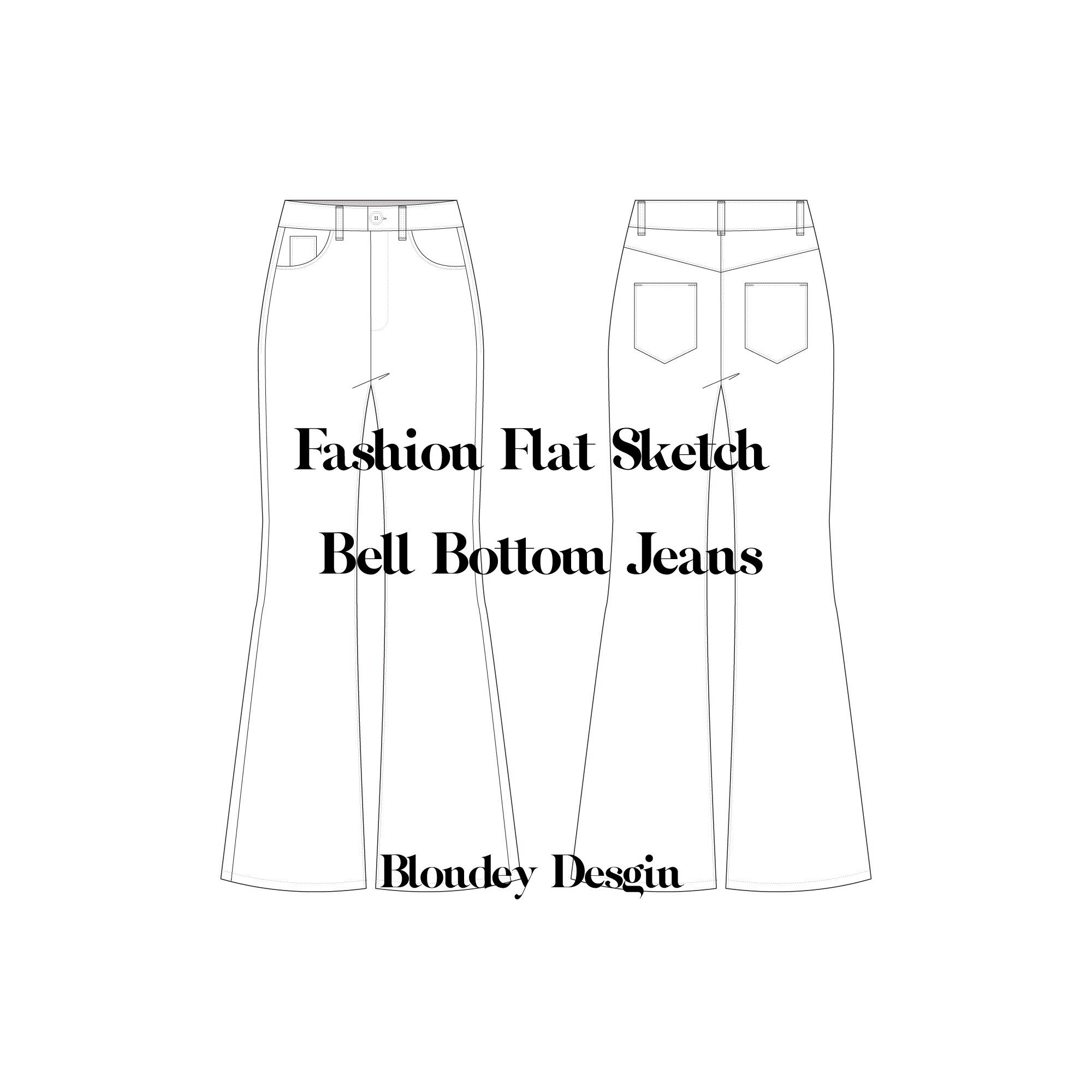 Bell Bottom Jeans Etsy