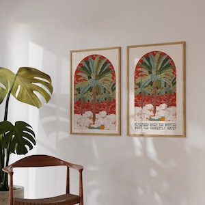 Remember When Art Print - Tropical Vibes - Boho Vintage Poster - Positive Wall Decor - A3 A4 sizes