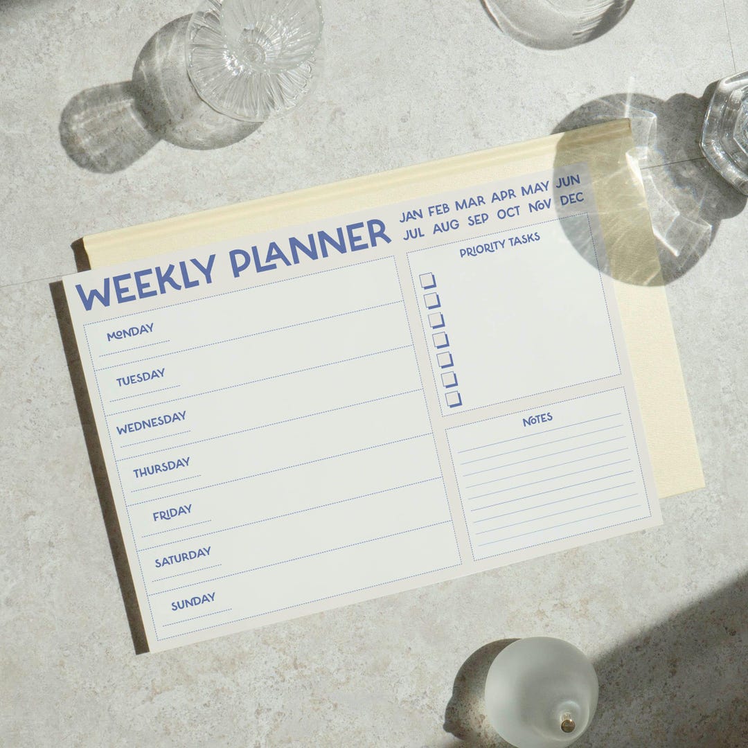 A4 Weekly Planner Pad: Minimalist To-do List Desk Pad - Etsy