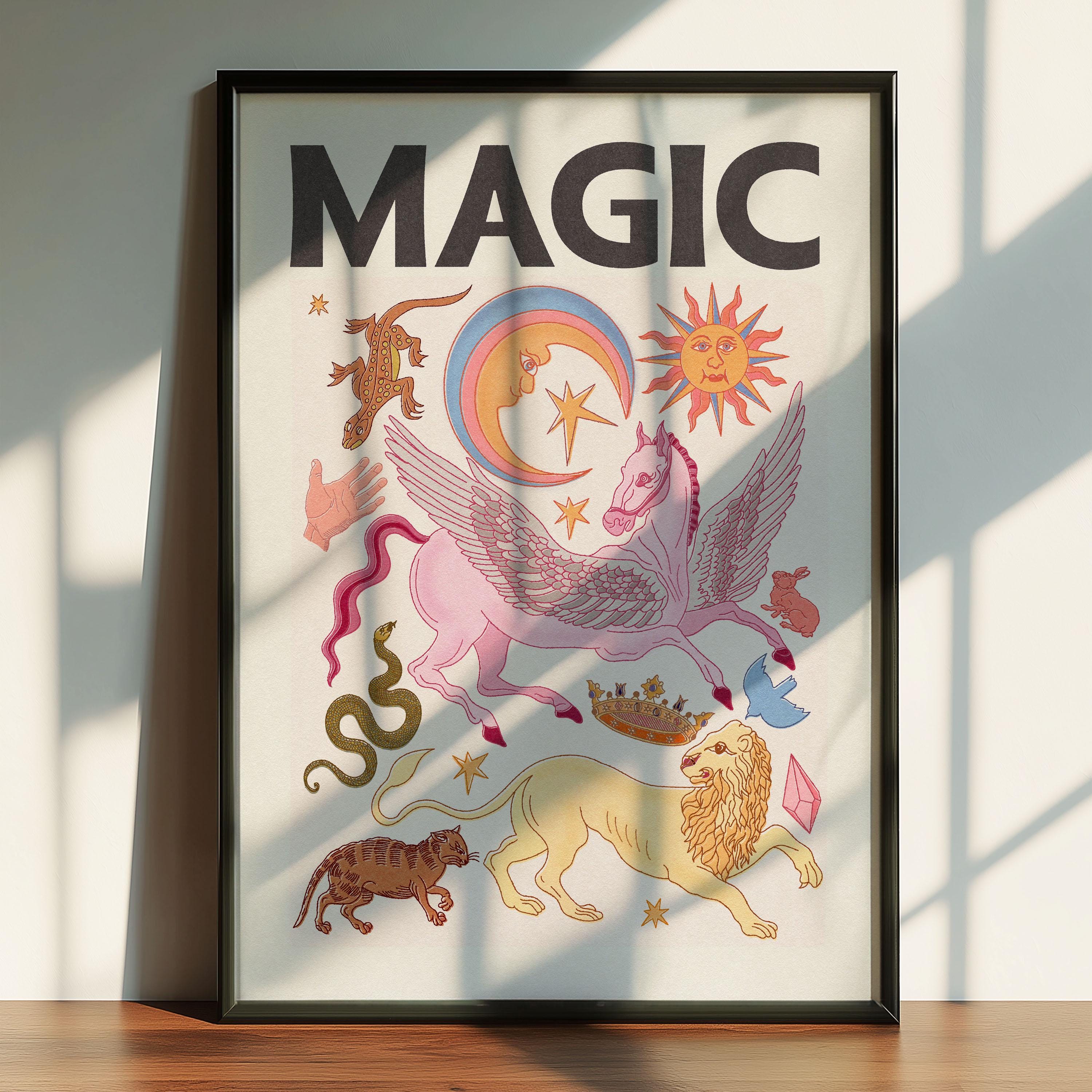 クリアファイル Imaginijng the Magic Magic Art Print - Celestial, Cosmic, Mystical - A4 and A3 Print