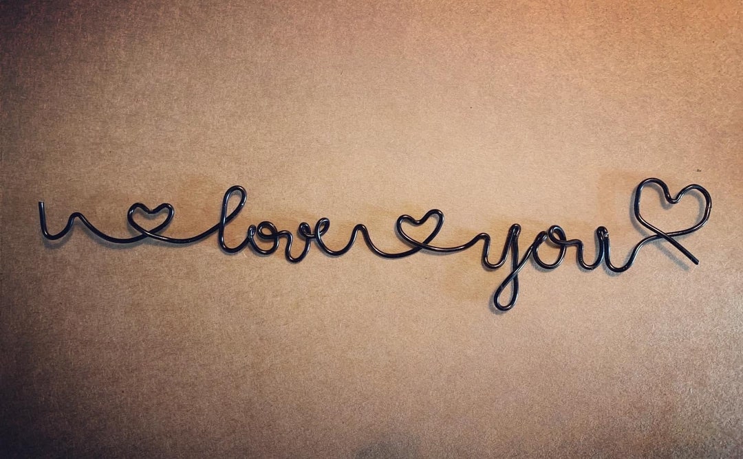 Black Wire Writing Etsy