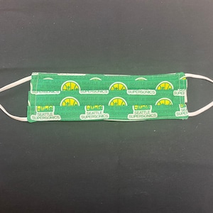 Seattle Super Sonics Face Mask , boyfriend gift, Seattle sports, Seattle, Sonic’s, sport accessory
