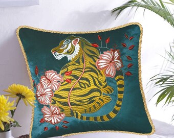 18x18 Multicolor Tiger Lover Cartoon Shirts Crouching Tiger Inspired Throw Pillow 18x18 Multicolor Tiger Lover Cartoon Shirts Crouching Tiger Inspired Throw Pillow