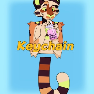Double Sided Keychain- Ako Boba
