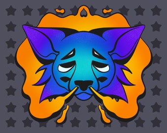 Holographic Stickers - Smoke (blue)