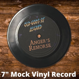 Anger&#39;s Remorse Replica Record - Mock Vinyl - 7 inch - Alan Wake 2 - Old Gods of Asgard - Cosplay Prop