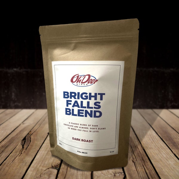 Oh Deer Diner Bright Falls Blend Replica - Empty Coffee Bag - 16oz - Alan Wake 2 Cosplay Prop - Video Game Item