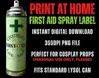 Etiqueta imprimible para spray de primeros auxilios de Resident Evil 4 / Plantilla digital para accesorio de cosplay de RE4 RE Remake / Hazlo tú mismo / Leon Kennedy / Jill Valentine