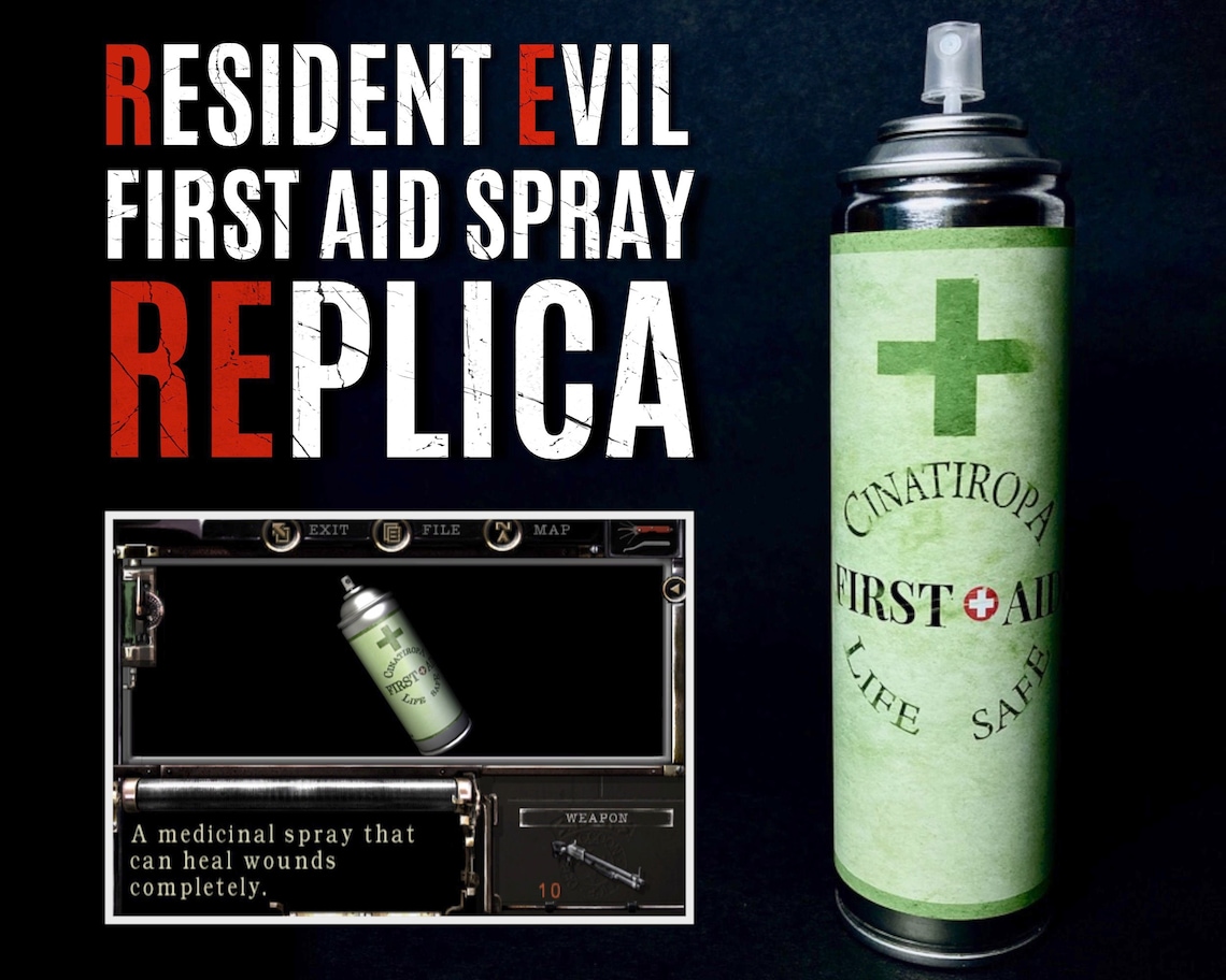 RESIDENT EVIL First Aid Spray Replica Video Game Item Etsy