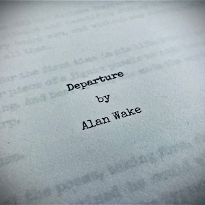 Replica van vertrekmanuscript in chronologische volgorde - Alan Wake-cosplayrekwisiet - vertrek - verloren pagina&#39;s - videogame