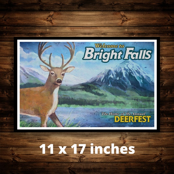 Welcome to Bright Falls Poster - Deerfest - Night Springs - Alan Wake