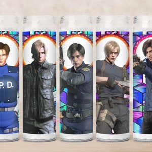 Leon Kennedy Eras Prayer Candle - Video Game Art