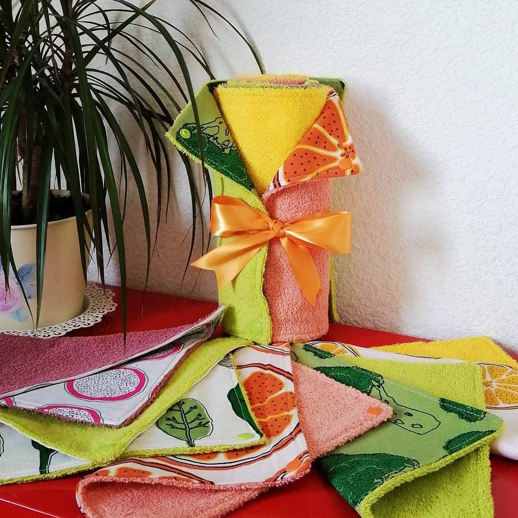 Rouleau Essuie-Tout Lavable - 10 Feuilles Zero Déchet Écologique