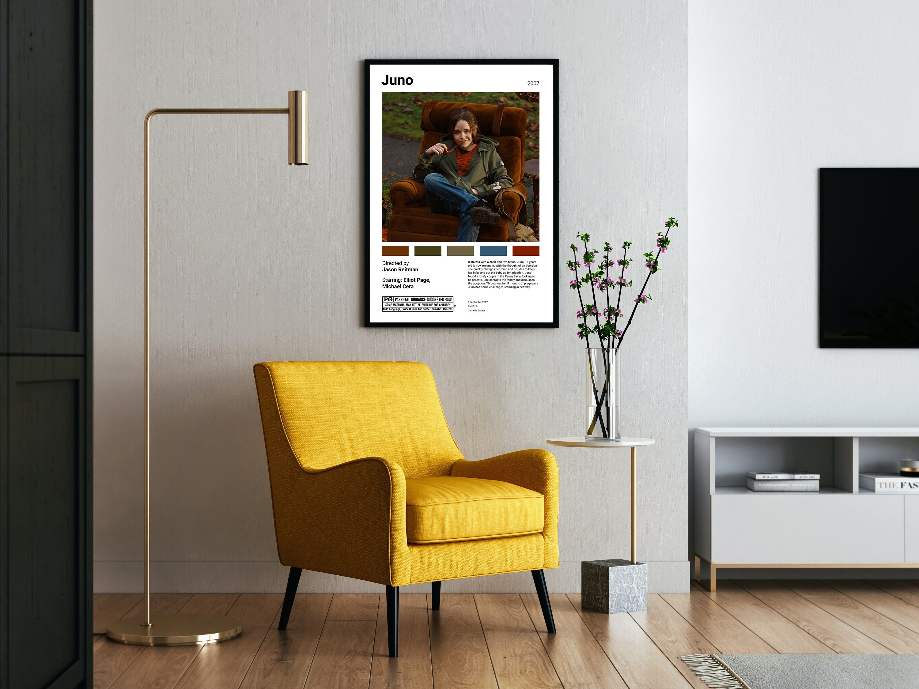 Juno | Elliot Page | Jason Reitman | Small Retro Movie Printable Poster ...