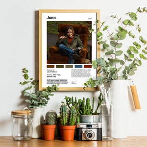 Juno | Elliot Page | Jason Reitman | Small Retro Movie Printable Poster ...