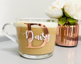 Personalised Latte Coffee Glass Bridesmaid Gift Personalised Latte Coffee Glass Bridesmaid Gift