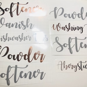 Personalised Vinyl Decal Labels for Home Storage & kitchen Organisation, Jar Labels Container Stickers Pantry, Bathroom Hinch Labels