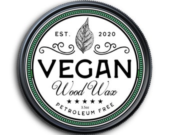 Veganistische houten snijplank en slagerblok afwerkingswas | 100% natuurlijke voedingskwaliteit | Voedselveilig | Geen bijenwas | Geen minerale olie | Gecertificeerd veganistisch