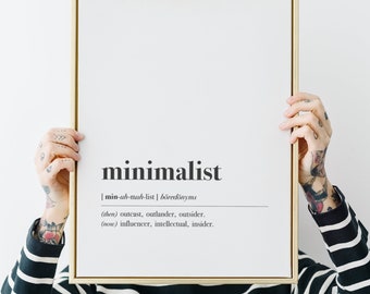 Définition minimaliste; alors maintenant; outsider outlander outlander, influenceur intellectuel initié | Décor scandinave, PRINTABLE citations art mural