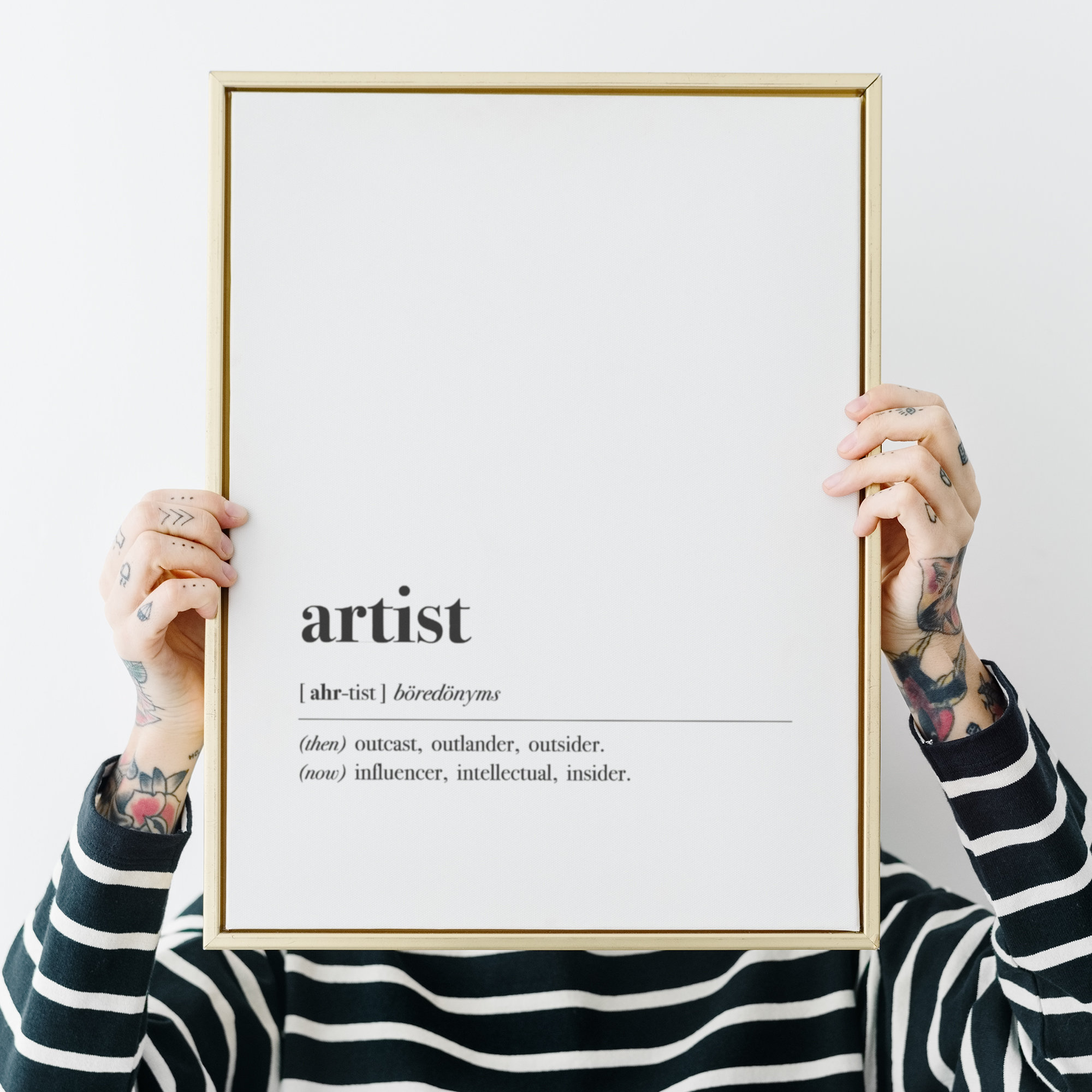Définition de l’artiste, Impression d’hier et d’aujourd’hui, Dictionnaire d’art mural, Affiche imprimable, Idée cadeau pour artiste, Passionné d’art, Décoration intérieure d’artiste