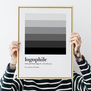 Logophile, Definition Print, INSTANT PRINTABLE DOWNLOAD, Dictionary Wall Art, Printable Quote Art, Minimalist Poster, Home Office Wall Decor