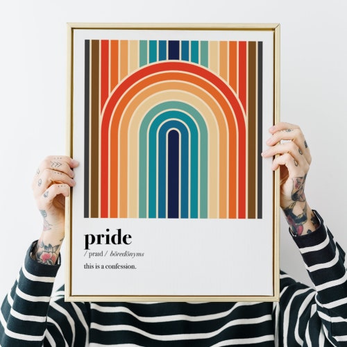 Abstract Rainbow Wall Art LGBTQ Pride Printable Poster Digital - Etsy