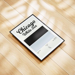 Chicago White Sox MLB Plakat | Baseball Wandkunst für Fans, Sport Dekor, Mannhöhle Geschenk, Teamfarben, perfekt für White Sox-Enthusiasten