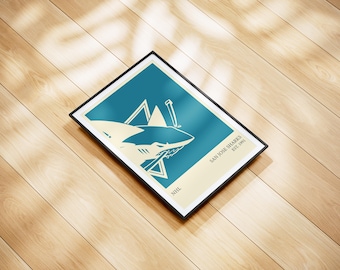 San Jose Sharks NHL Poster - Personalized Hockey Wall Art Print, Gift for NHL Fans, Vintage Sports Decor for Home, Office or Man Cave