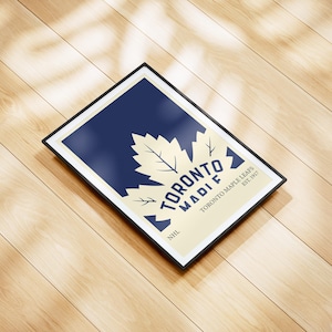 Toronto Maple Leafs NHL Poster - Personalisierte Hockey Wand Kunst Druck, Geschenk für NHL Fans, Vintage Sport Dekoration für Zuhause, Büro oder Man Höhle