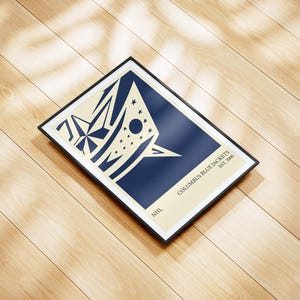 Columbas Blue Jackets NHL Poster - Personalized Hockey Wall Art Print, Gift for NHL Fans, Vintage Sports Decor for Home, Office or Man Cave