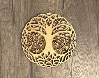 Tree of life - Laser-cut Wood Art | Handcrafted Art | Uncommon Art | 3D Art |  Unique Art|  Rare Art| Mandala | Multilayered