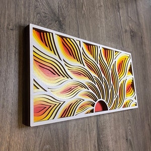 Sunrise - Laser-cut Wood Art | Handcrafted Art | Uncommon Art | 3D Art |  Unique Sunrise Art|  Rare Sun Art| Mandala | Multilayered