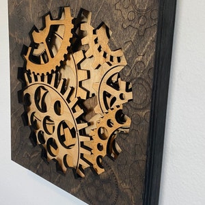 Gear Box - Laser-cut Wood Art | Handcrafted Art | Uncommon Art | 3D Art |  Unique Art|  Rare Art | Steampunk| Mandala | Multilayered