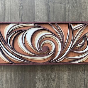 A Whirlwind 2 - Laser-cut Wood Art | Handcrafted Art | Uncommon Art | 3D Art |  Unique Art|  Rare Art| Mandala | Multilayered