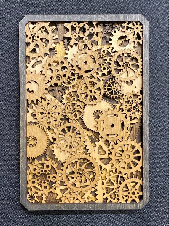 Air Turbulence Laser-cut Wood Art Handcrafted Art Uncommon Art 3D