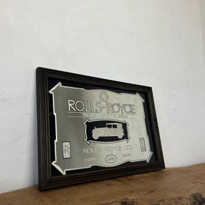 Lustro Rolls-Royce w stylu art déco: reklama samochodowa kolekcjonerska
