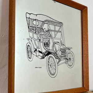 Ford Model T 1909 Advertising Mirror: Vintage Americana Collectable