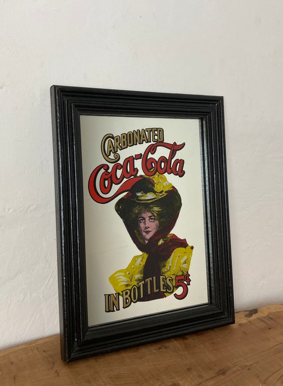 Vintage Coca Cola Mirror: Victorian Lady Advertising Collectible