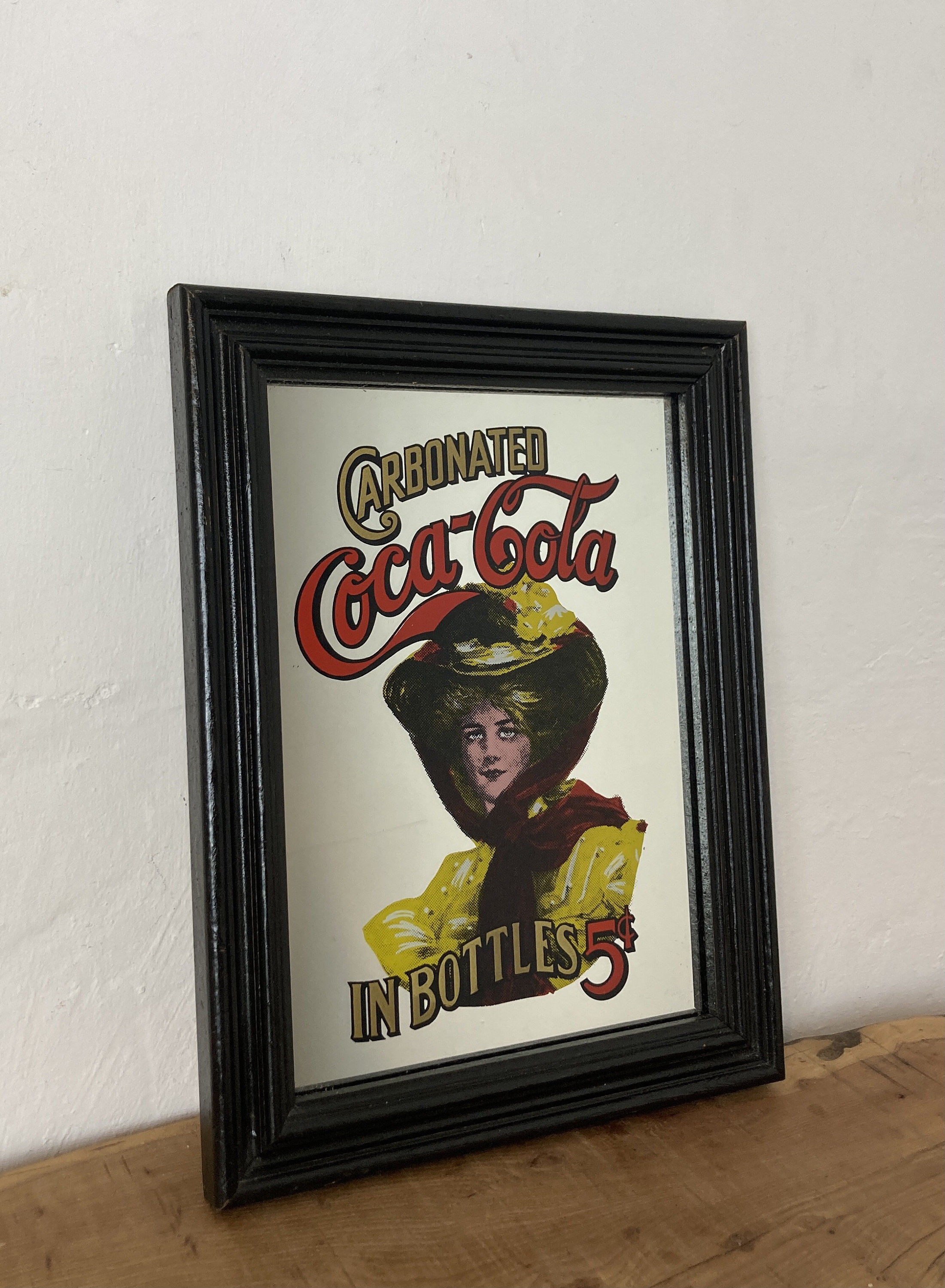 Vintage Coca Cola Mirror: Victorian Lady Advertising Collectible