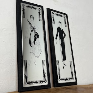 Vintage Art Deco Vogue Advertising Mirrors,Wall Art Pictures, Clothing Design, Collectible Piece, Retro Fashion Piece