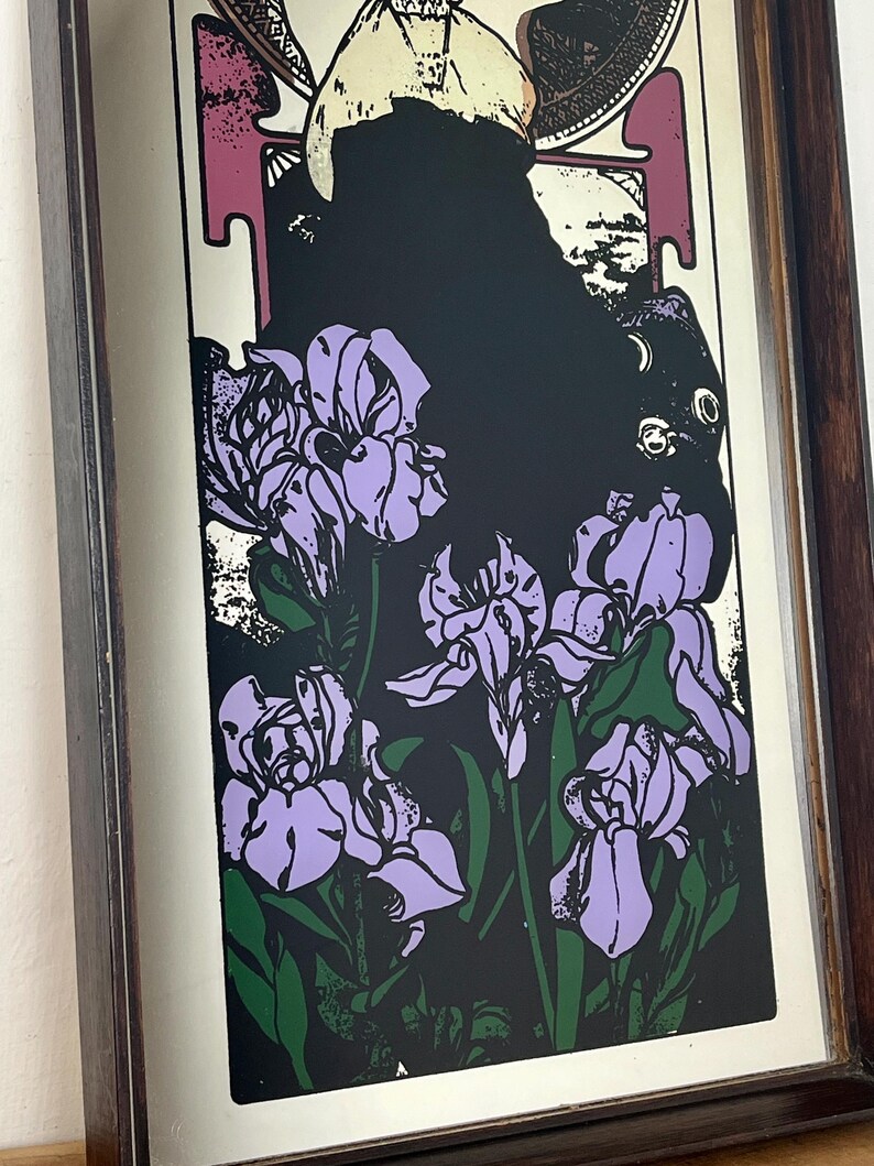 Amethyst is a famous Art Nouveau lithograph created by the Czech artist Alphonse Mucha in 1900. It is one of four works in his acclaimed "The Precious Stones" series, where each panel features a woman personifying a specific gemstone.