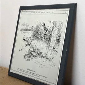 Vintage Punch magazine, London humorous mirror, plaque, collectible, Edwardian advertising piece, illustration, nostalgic, interior, signs