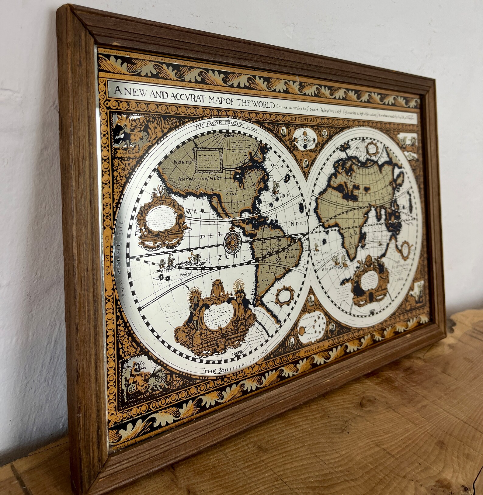 Vintage Map of the World, A New and Accurate Map of the World by John ...