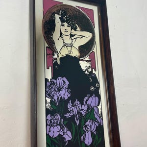 Amethyst is a famous Art Nouveau lithograph created by the Czech artist Alphonse Mucha in 1900. It is one of four works in his acclaimed "The Precious Stones" series, where each panel features a woman personifying a specific gemstone.