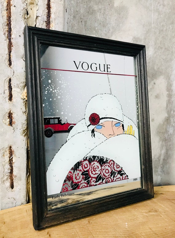 Vogue magazine cover advertising art decor mirror early Etsy