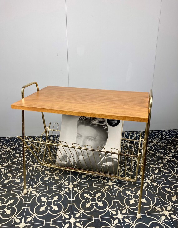 Retro magazine rack table deals