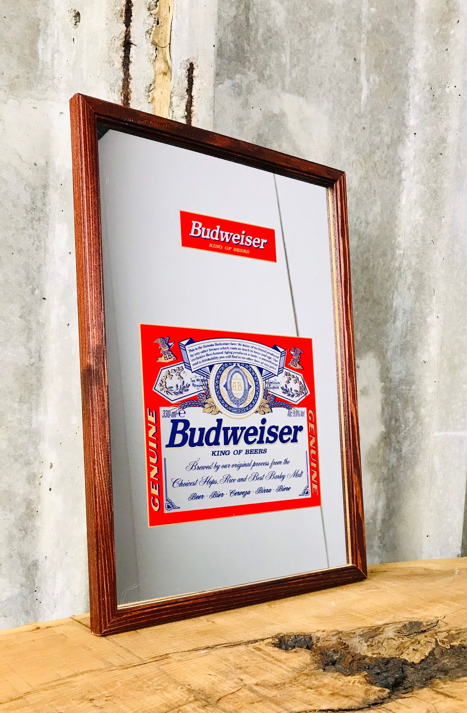 Budweiser Pub Mirror Brewery Mirror American Advertising - Etsy